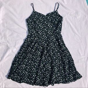 Old Navy Tank Top Triangle Sun Dress Black Floral